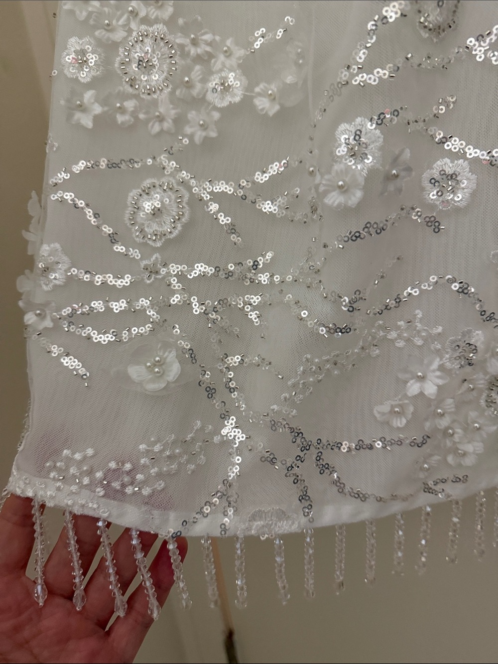 Embellished White Slip Dress - AKIRA - Picture 4 of 6